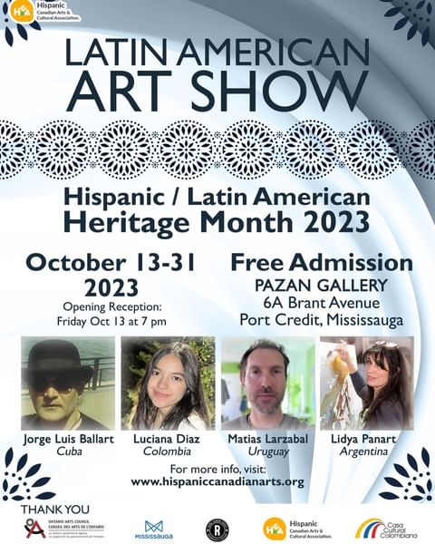 Latin American Art show at Pazan Gallery October 13-31, 2023