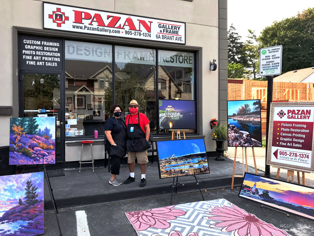 Pazan Gallery with owners Gloria and Marcelo Pazan summer 2020