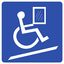 Accessibility sign for Pazan Gallery